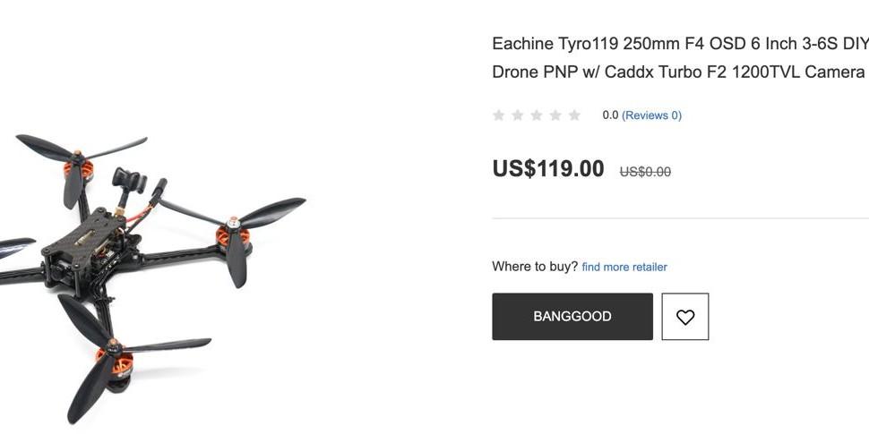 Eachine Tyro119 FPV Drone