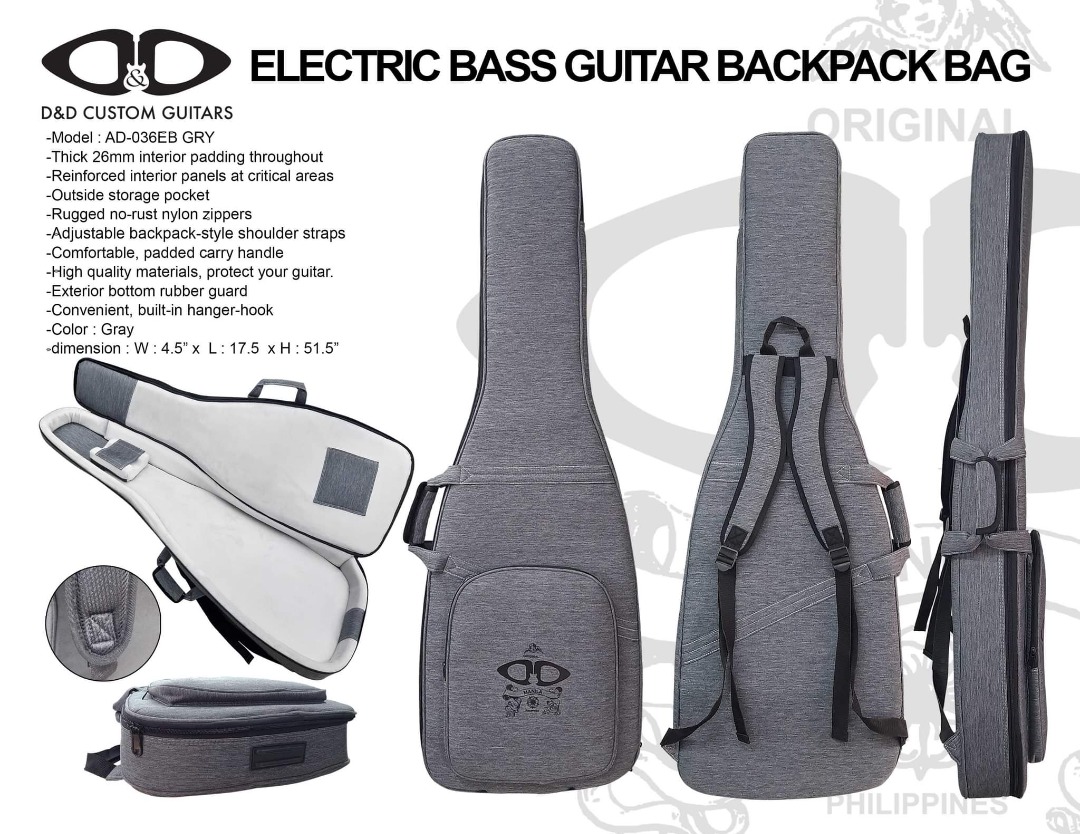 ELECTRIC BASS GUITAR BACKPACK BAG, Audio, Other Audio Equipment on Carousell