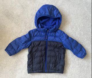 EUC Uniqlo baby light warm padded full-zip parka jacket (18-24m)