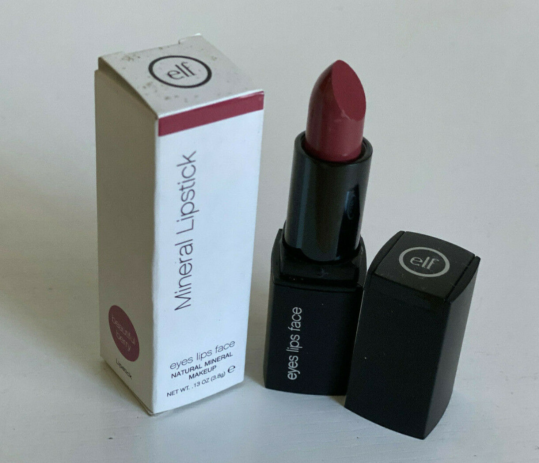 EYES LIPS FACE E.L.F. ELF NATURAL MINERAL LIPSTICK IN BEAUTIFUL BERRY