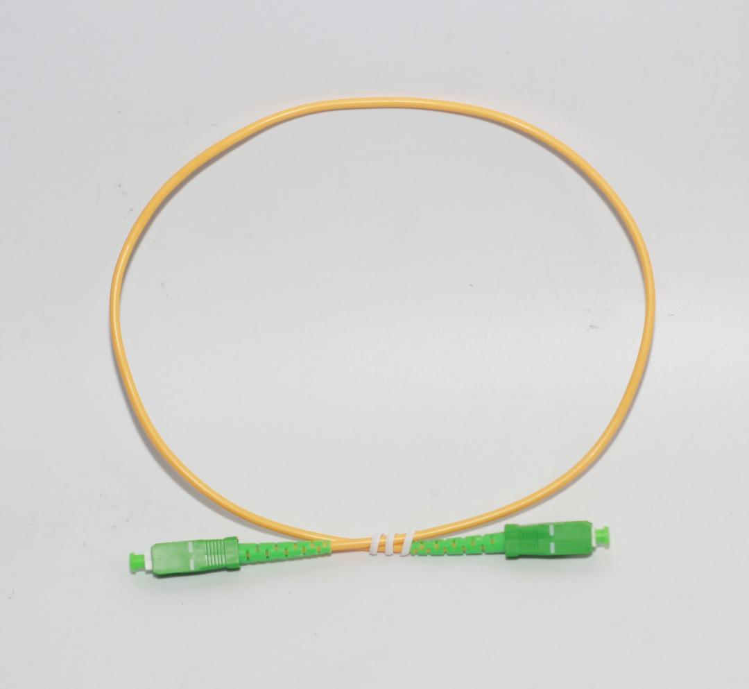 FIBER OPTICAL PATCH CORD, 0.5-meter GREEN, SINGLE MODE SIMPLEX 3.0mm SC/APC-SC/APC (Category: Cables & Adaptors) located in Quezon City. Submitted by besteinpc (Listing ID 1190574760, Image 2). Description: FIBER OPTICAL PATCH CORD, 0.5-meter GREEN, SINGLE MODE SIMPLEX 3.0mm SC/APC-SC/APC FEATURES: 👉Core Type: Single-mode 👉Cable Diameter: φ2.0mm 👉Low insertion loss and back reflection loss 👉Good changeability Good Durability 👉High temperatur