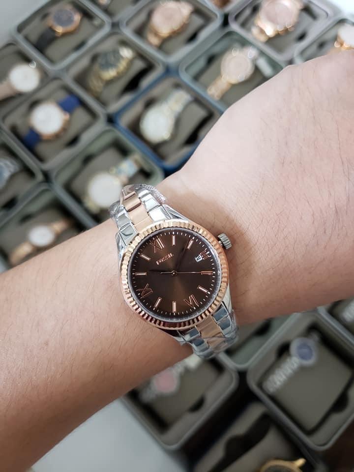 Fossil watch 2tone black face Women s Fashion Watches