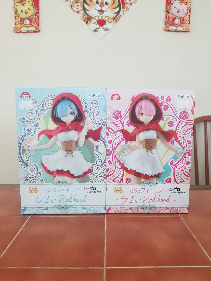 [2 for 35] FuRyu Rem & Ram Red Riding Hood ReZero Figure Figurine