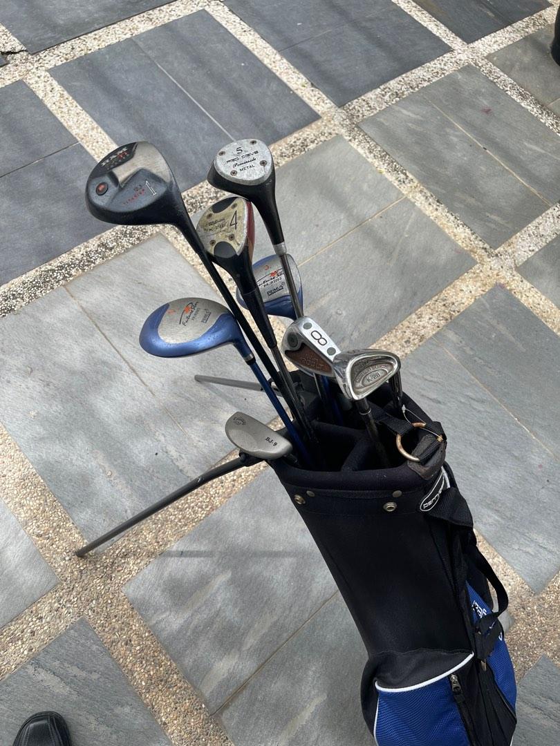 Golf set with 9 irons of various brands., Sports Equipment, Sports & Games, Golf on Carousell