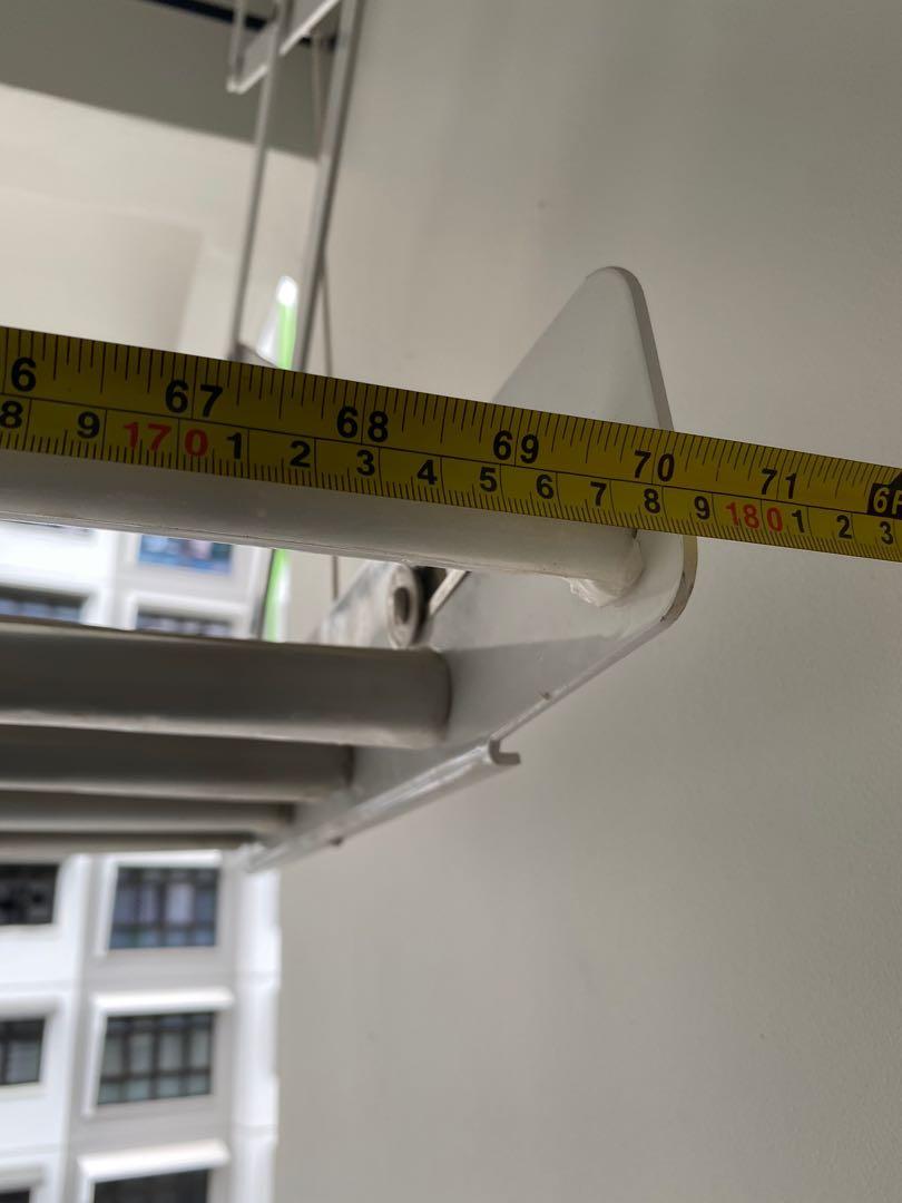 HDB BTO Ceiling Mounted Laundry Drying Rack manual pulley, Furniture