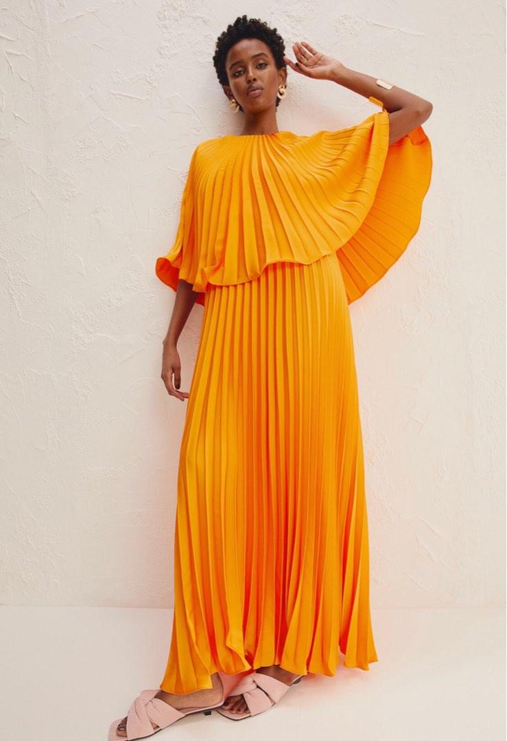 Orange h&m dress discount