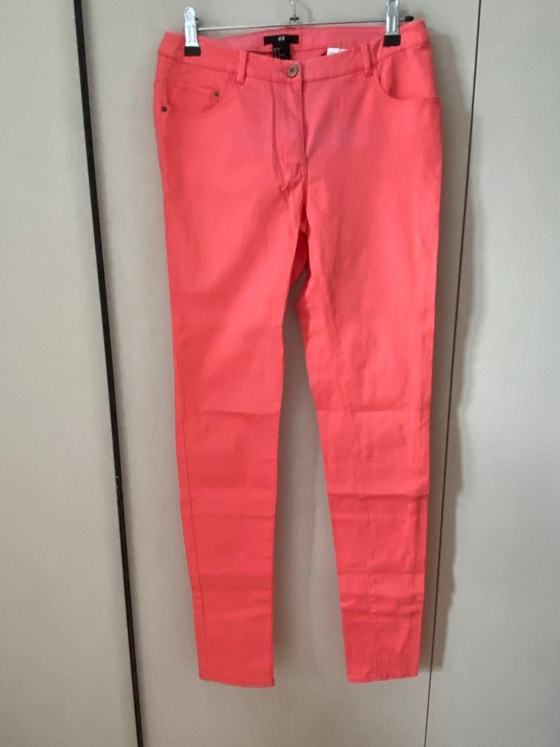 H\u0026M Peach Coloured Jeans, Women's Fashion, Bottoms, Jeans \u0026 Leggings on  Carousell