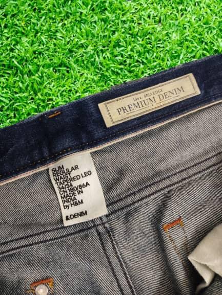H and m selvedge denim top