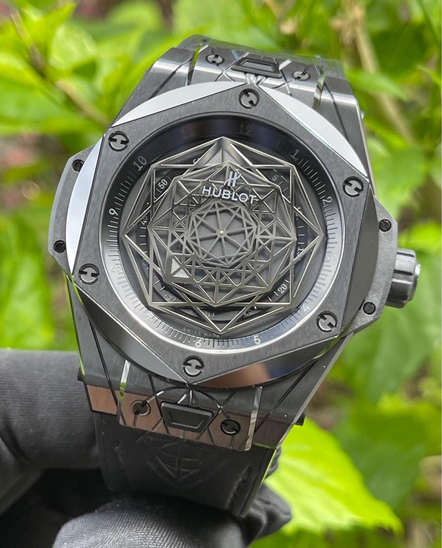 Hublot Big Bang Sang Bleu 45MM Black Ceramic Limited Edition 200 Preowned Fullset Rare Collectible