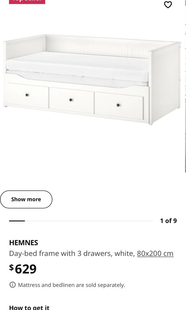 IKEA HEMNES bed frame, Furniture & Home Living, Furniture, Bed Frames
