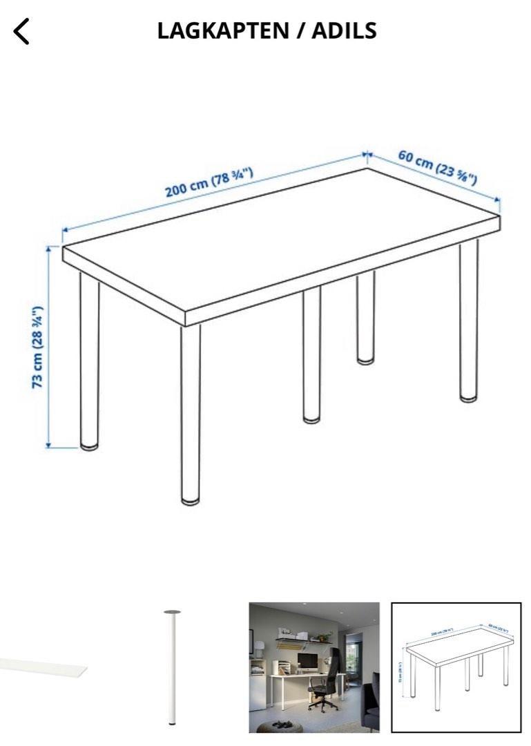 IKEA LAGKAPTEN/ADILS, Furniture & Home Living, Furniture, Tables & Sets
