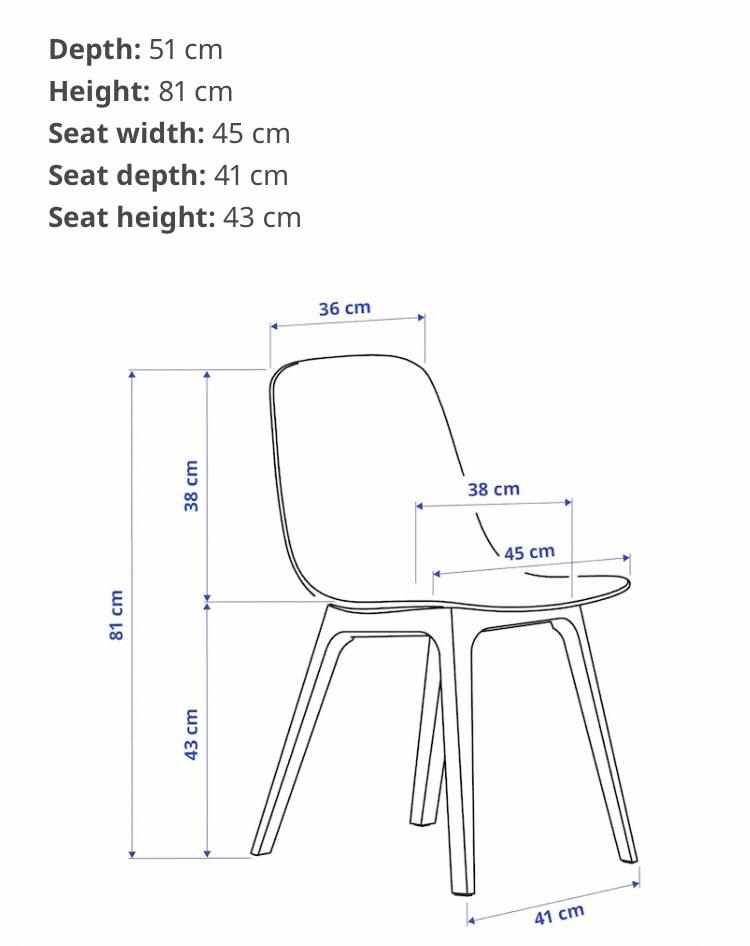 IKEA Odger Brown Dining Chairs, Furniture & Home Living, Furniture