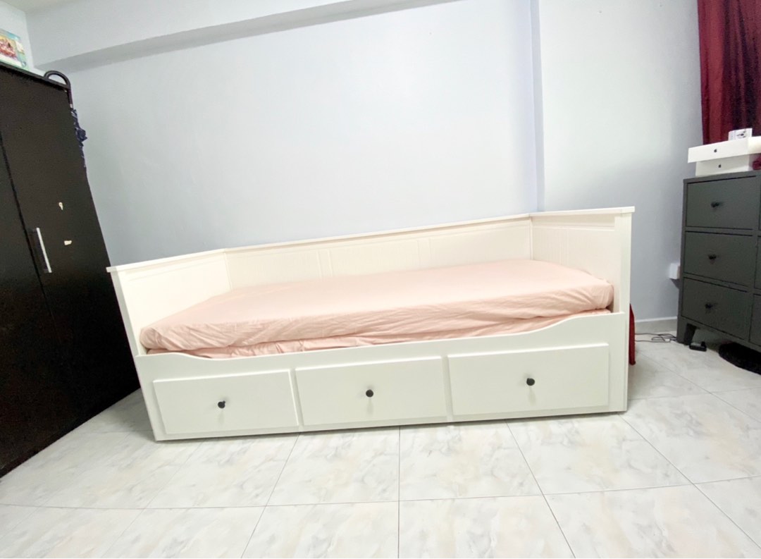 Ikea pull out bed, Furniture & Home Living, Furniture, Bed Frames & Mattresses on Carousell