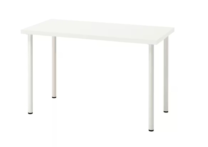 FREE! Ikea Table top (White top and Grey legs). 100cm x 60cm