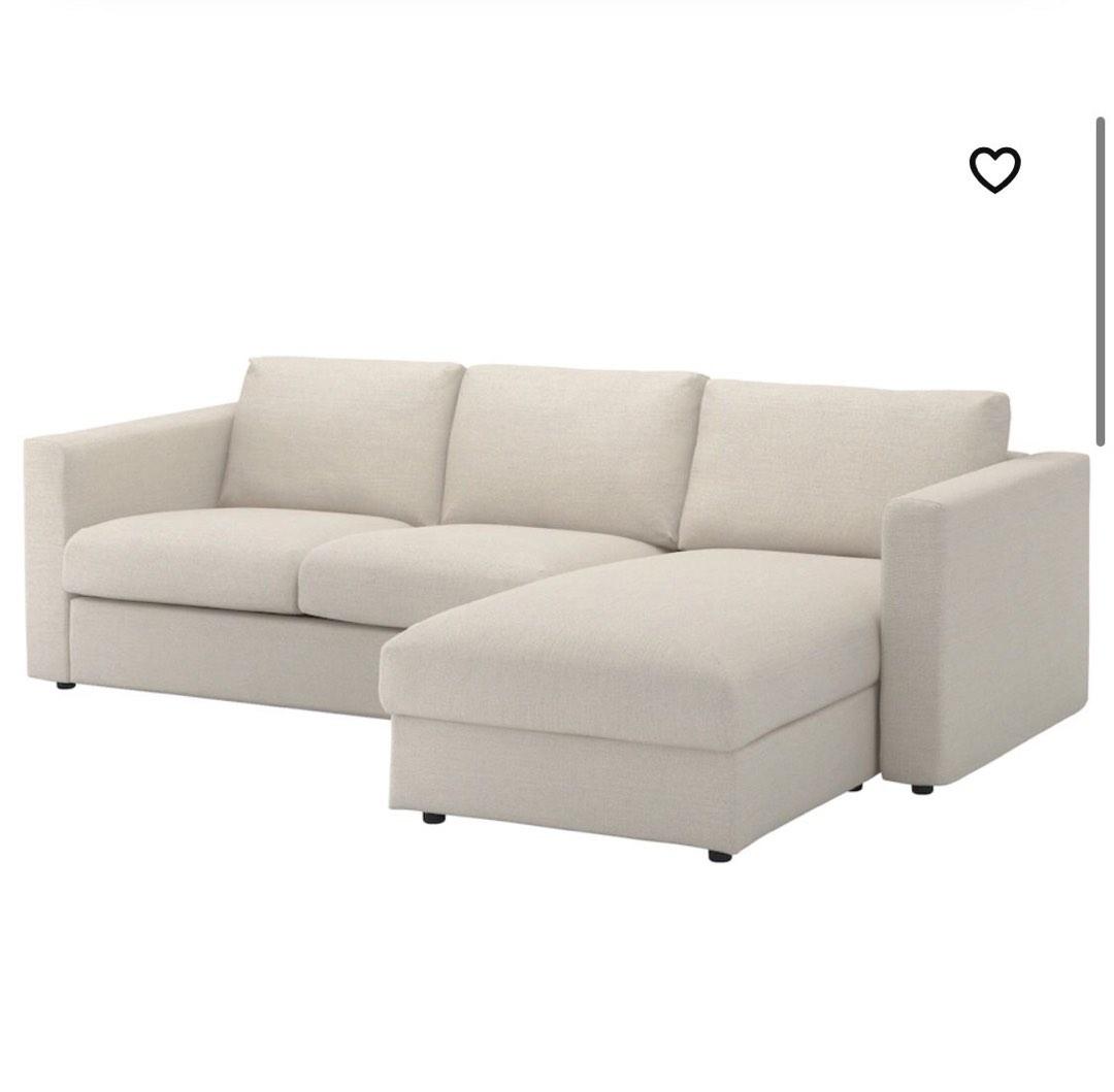 IKEA Vimle 3 seater L Shape Sofa with storage, Furniture & Home Living