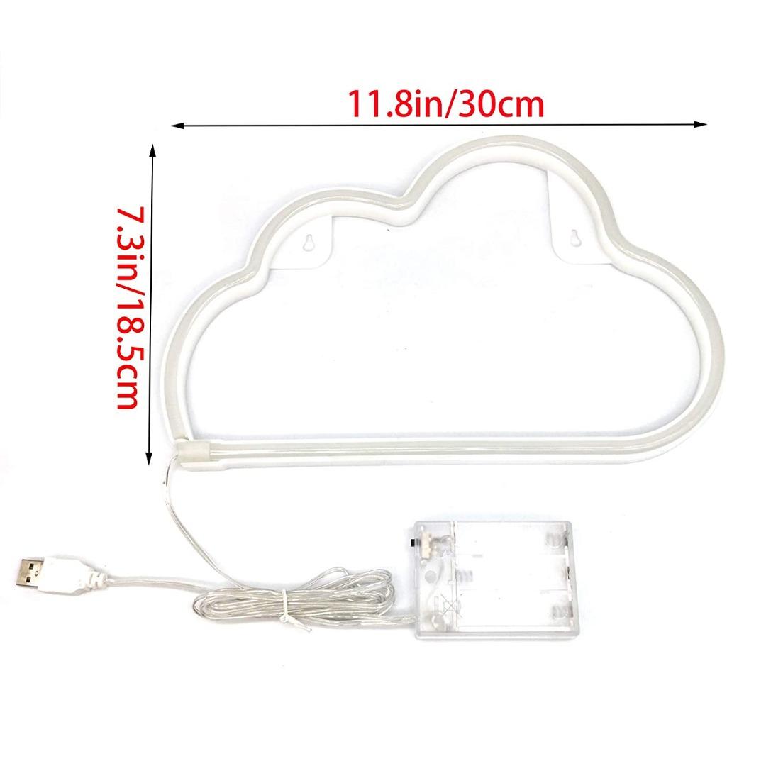 [instock] YIVIYAR Cloud Neon Lights Neon Signs Cloud Pink Neon Wall