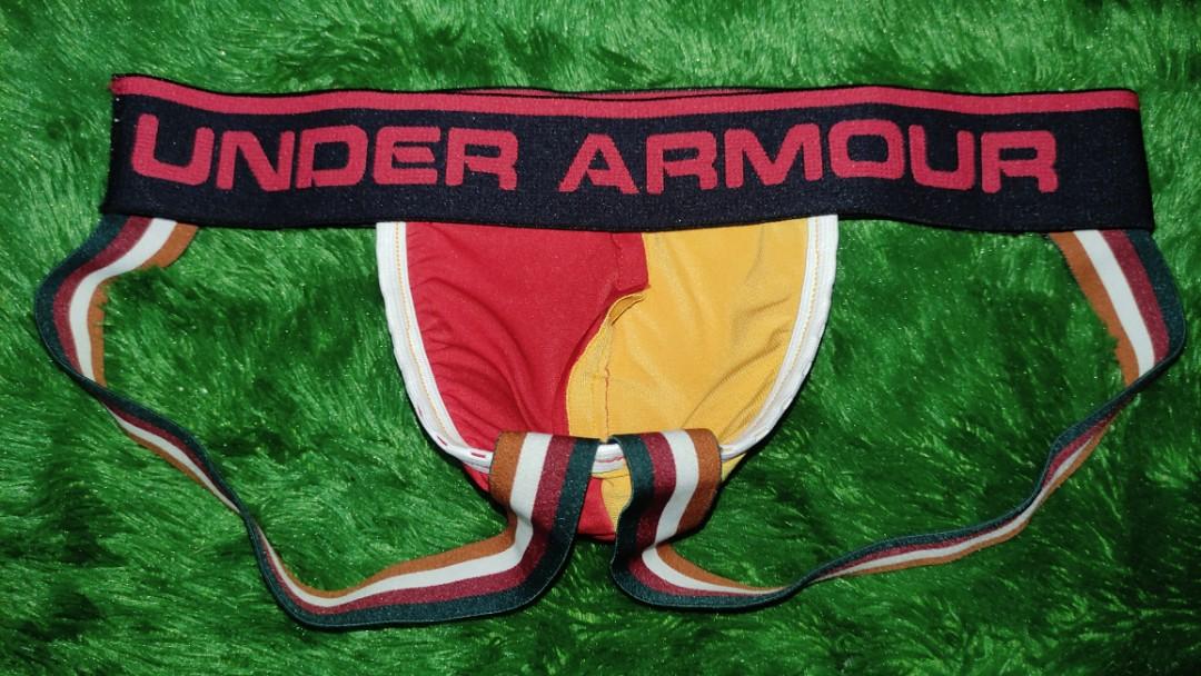 Jockstrap under armour supporter groin protector dengan cup busa pria