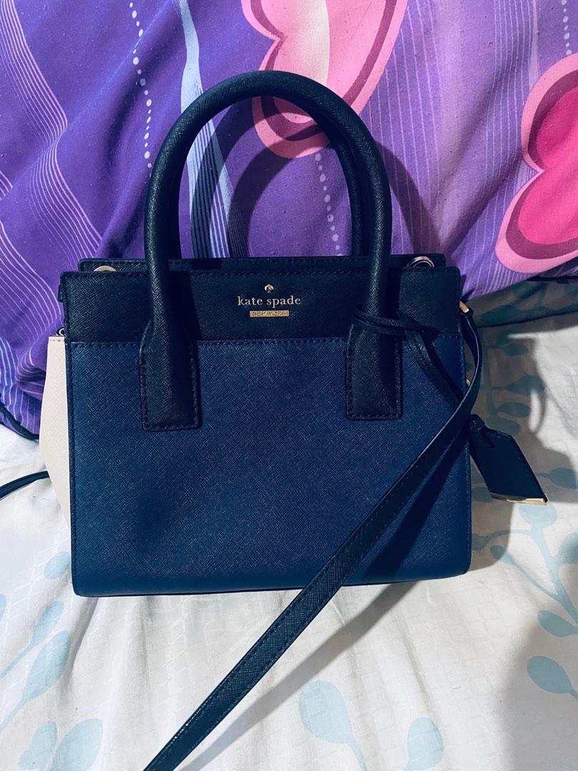 Authentic Kate Spade bag blue black, Women's Fashion, Bags & Wallets,  Cross-body Bags on Carousell
