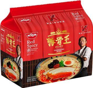 Keisuke Nissin Red Spicy Tonkatsu Ramen Instant Noodles 95g x 5pcs