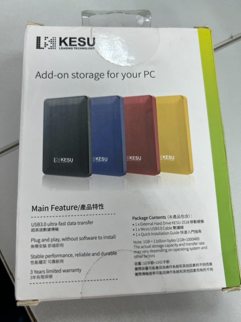 KESU 2518 Portable External Hard Drive USB 3.0 250GB for Windows/Mac