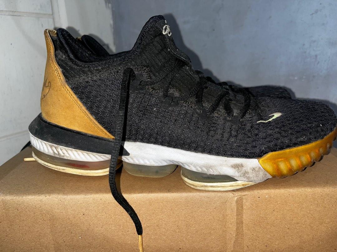 Lebron 16 low black gold wheat online