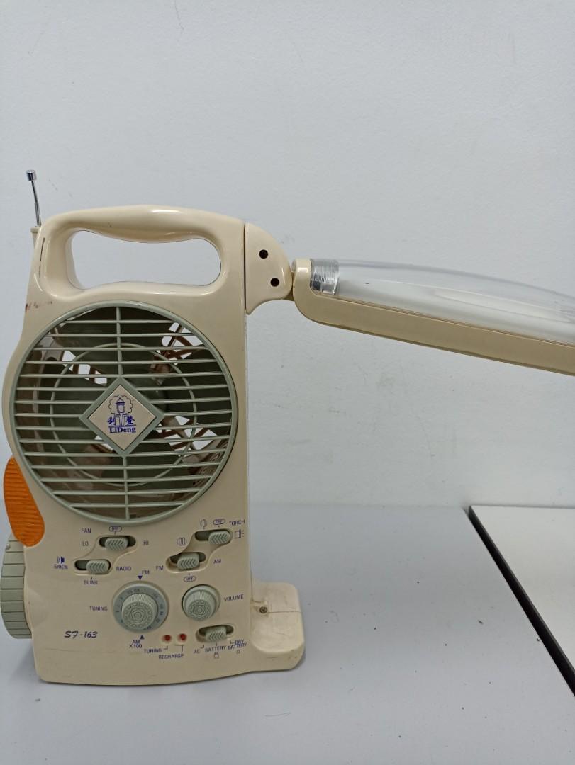 LED EMERGENCY LIGHT FAN WITH AM/FM, Furniture & Home Living, Lighting