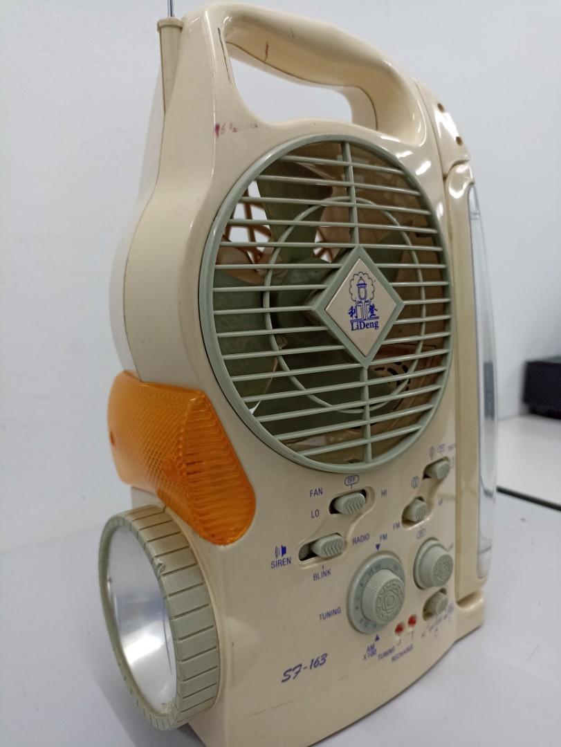 LED EMERGENCY LIGHT FAN WITH AM/FM, Furniture & Home Living, Lighting