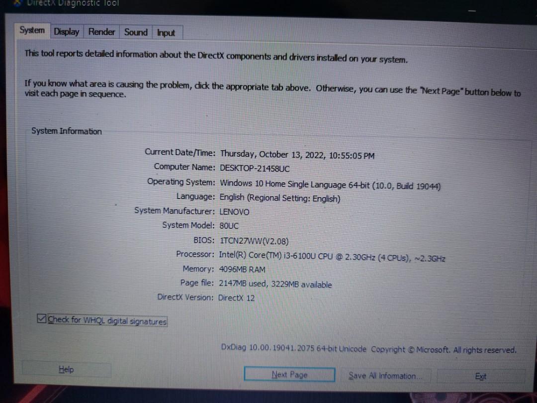 Lenovo Ideapad 110-14Isk Intel Core I3-6100U 6Th Gen 4Gb Ram Ddr3L  Upgradable 1Tb Hdd