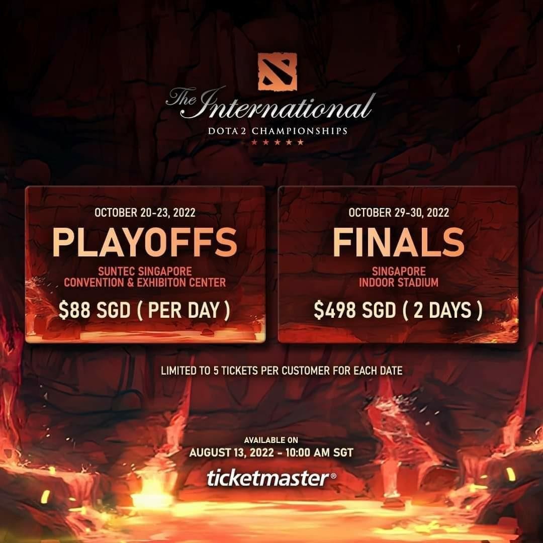 LF Dota 2 TI Ticket oct 23, Tickets & Vouchers, Event Tickets on Carousell