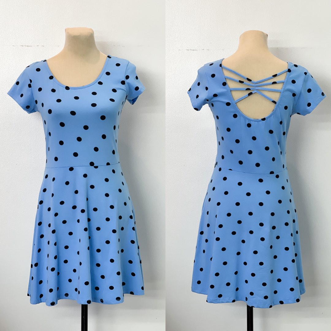 Light Blue Bitty Dot Dress main image 1