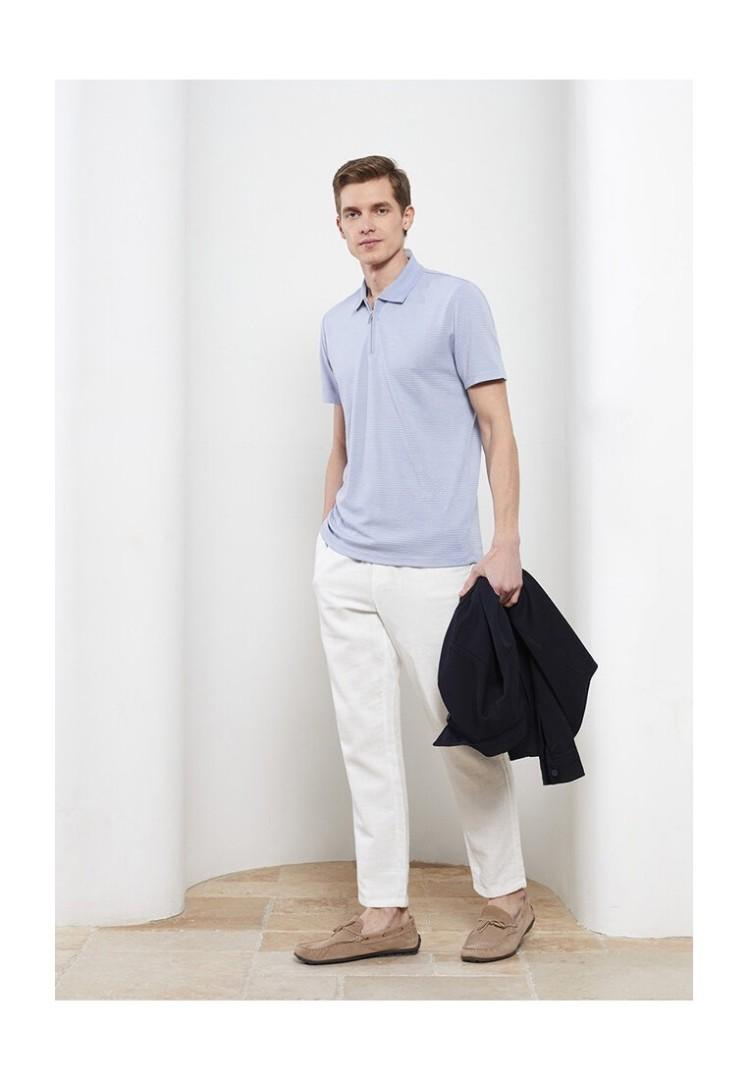 Nova Combed Cotton Polo T-shirts Sky Blue L