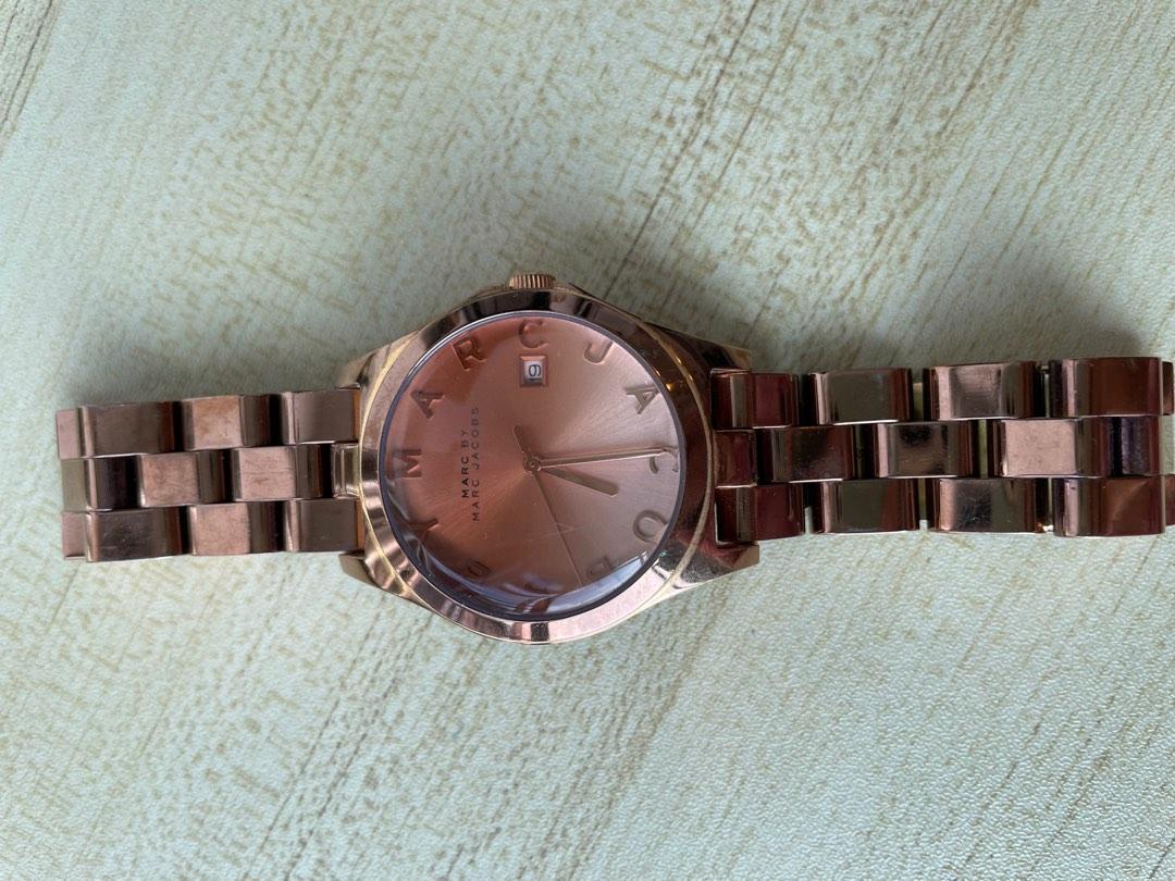 Marc jacobs silver cheap and rose gold watch