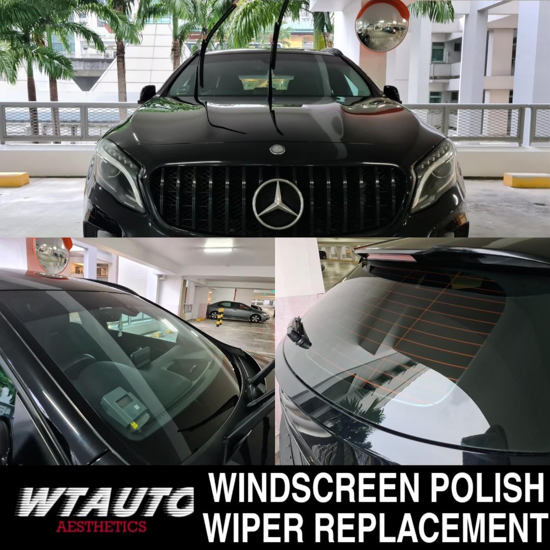 Mercedes Benz GLA Windscreen Polishing & Coating Hydrophobic Rain