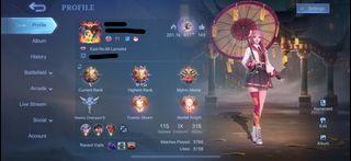 *HIGH MMR* mobile legends / mlbb / ml / account / acc / brody collector / kagura exorcist / pharsa collector / benedetta collector / jawhead collector / granger legend / gusion legend / fanny aspirant / epic skin 
