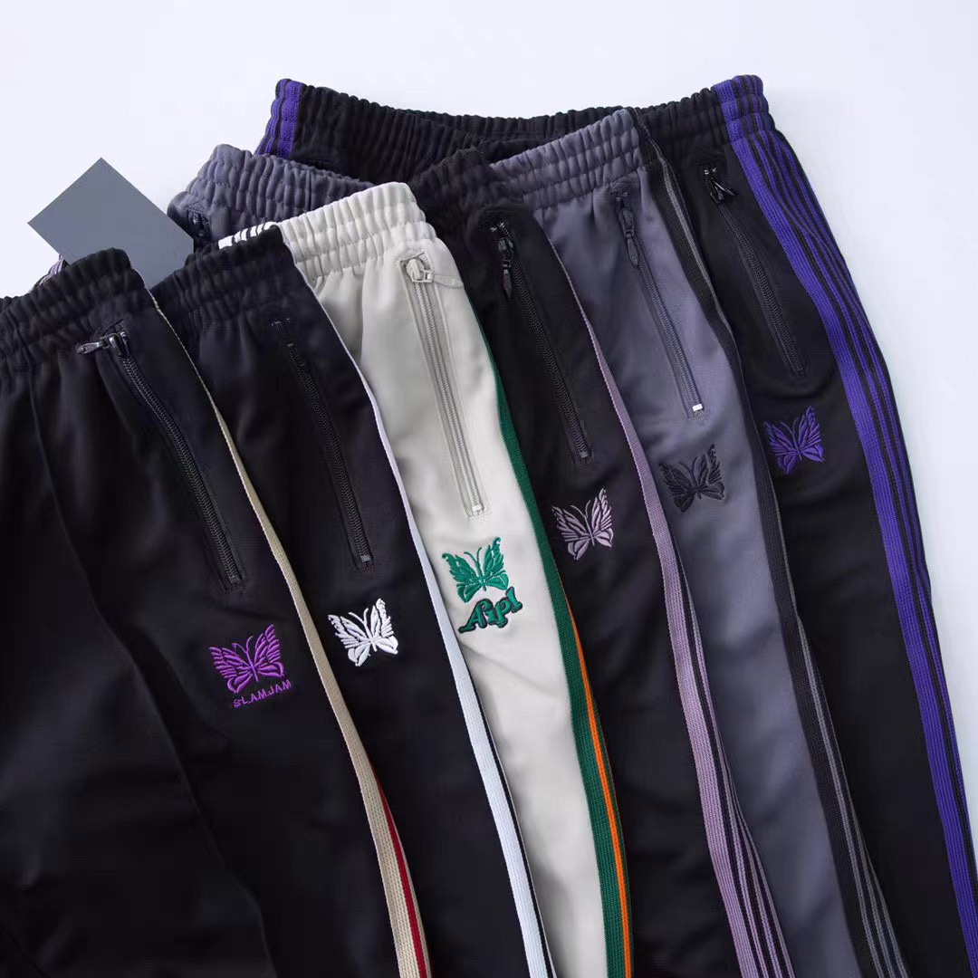 Purple needles sales track pants