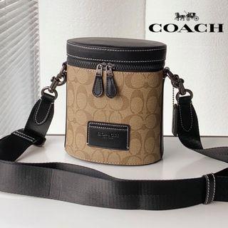 New Coach 🇺🇸 Original Men Women Khaki Crossbody Bag in Signature Canvas with Full Set of Coach Package