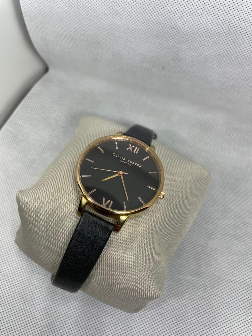 Olivia burton black hot sale face watch
