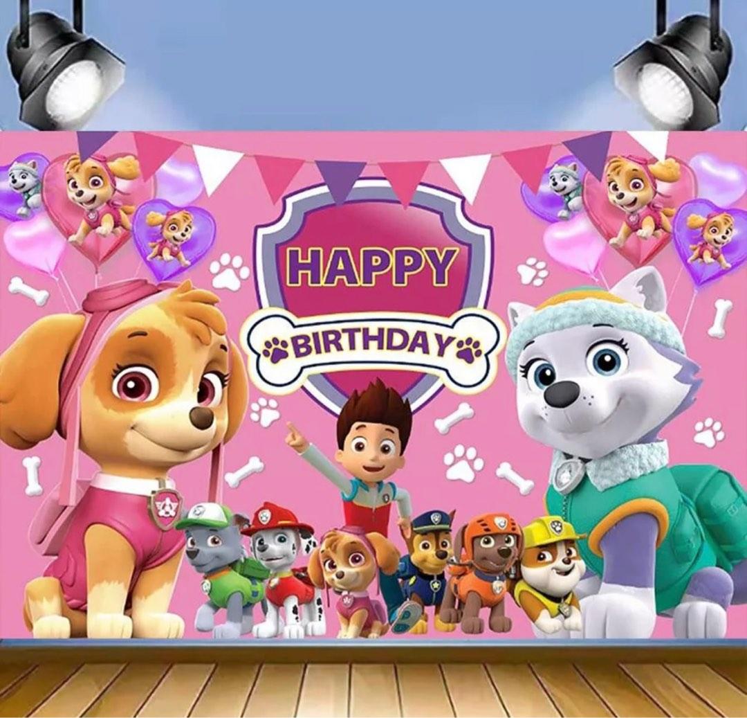 150x100cm Paw Patrol v2 Happy Birthday Backdrop Photography Vinyl