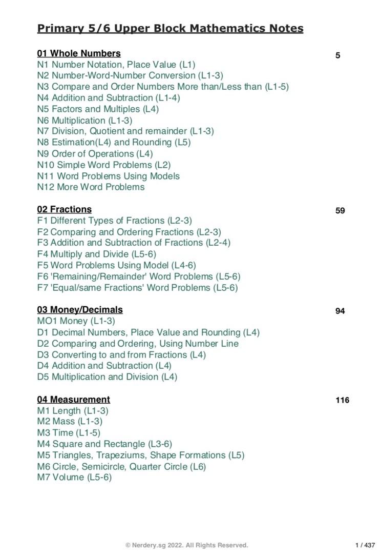 PRIMARY 5 PRIMARY 6 UPPER BLOCK MATH PSLE MATHS HEURISTICS ...