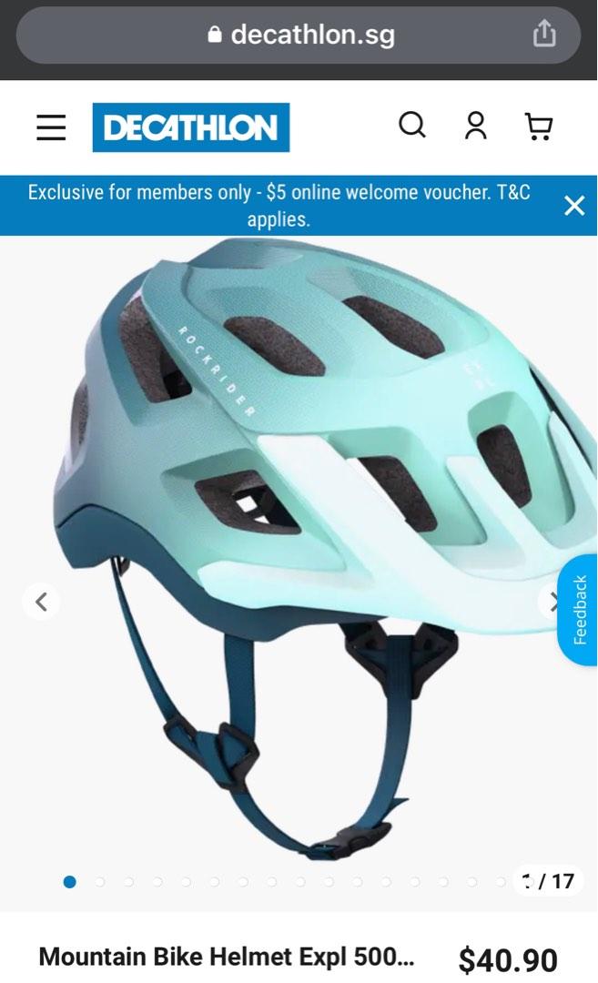 Rockrider MTB helmet EXPL 500 Sports Equipment Bicycles Parts Parts Accessories on Carousell