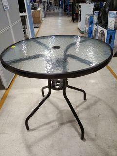ROUND GLASS OUTDOOR TABLE 4SEATER