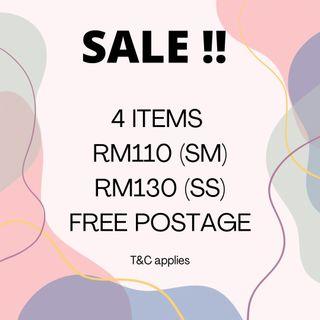 Sale 4 Items RM110 Free Postage