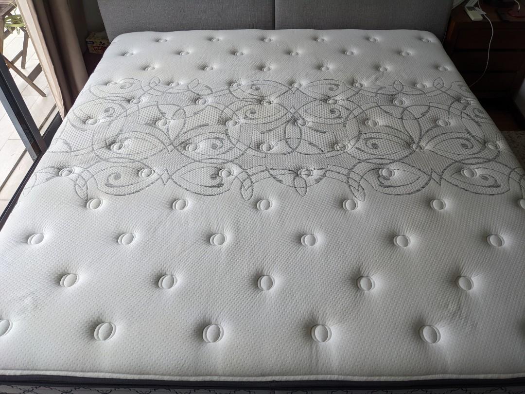 Sealy hotel style mattress and Castlery Todd storage bed, Furniture