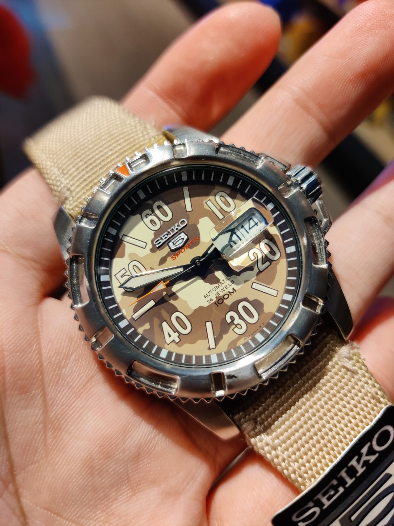 Seiko 5 Sports Camouflage, Men's Fashion, Watches & Accessories, Watches on  Carousell