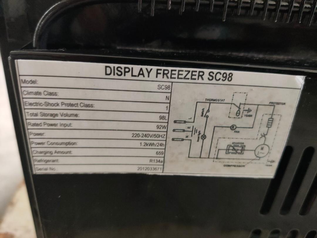 Single Door Display Freezer SC98 For Sale @ $ 120 each (AAR 1468), TV ...