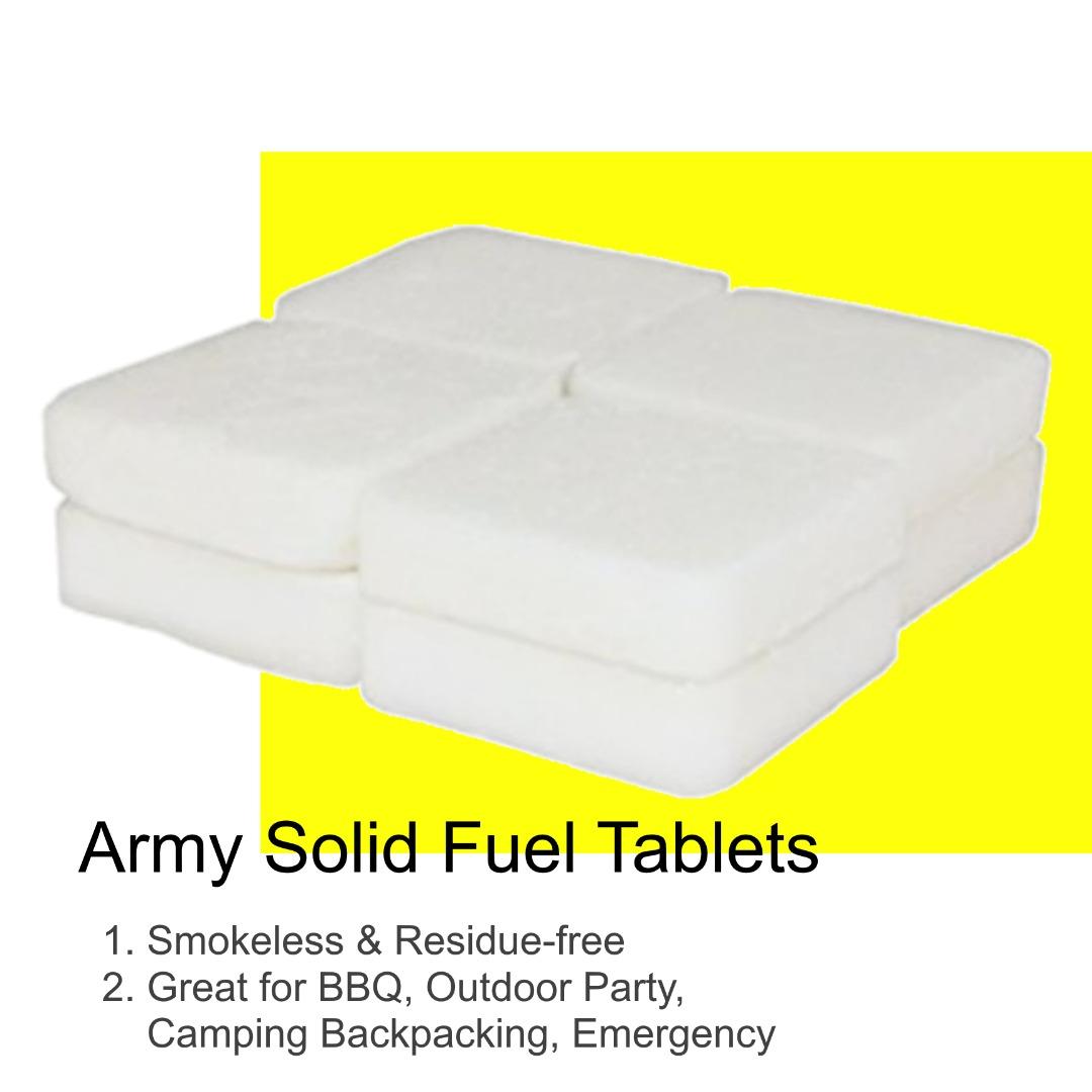 Solid Fuel Tablet for Portable Stove Great for BBQ, Outdoor Party