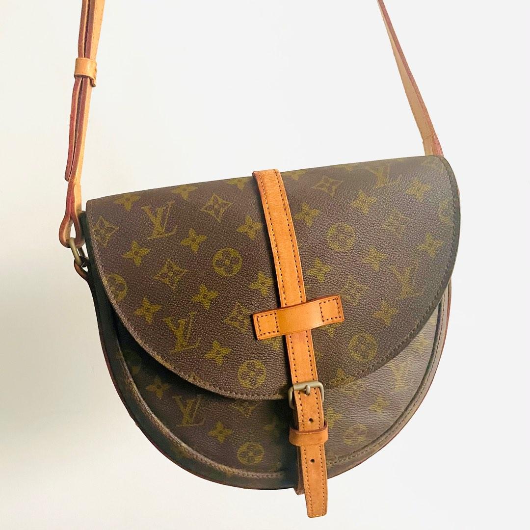 Auth RARE Vintage LOUIS VUITTON Chantilly PM Shoulder Bag Monogram Leather