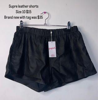 Supré leather shorts
