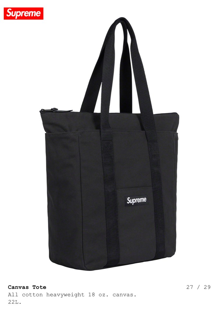 Supreme Canvas Tote Bag (Brand New), Men's Fashion, Bags 