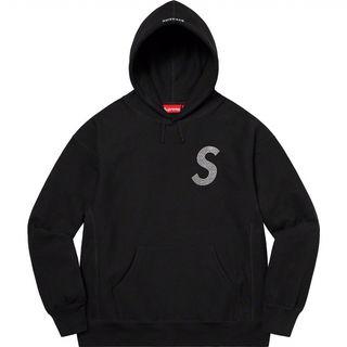 SUPREME X SWAROVSKI Crystal Box Logo Hooded Sweatshirt Hoodie Red Sz M RARE  NEW